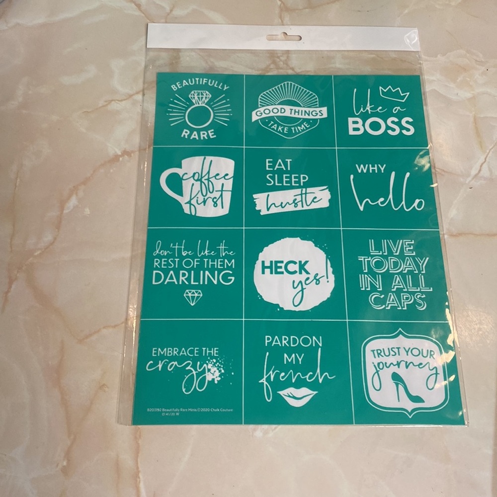 Chalk Couture Transfer 12 minis